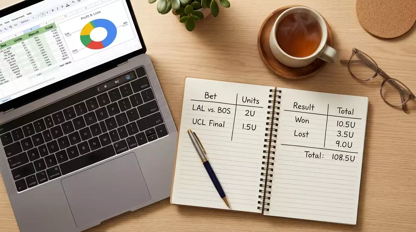 Structured bankroll management plan with unit sizing for UFC betting