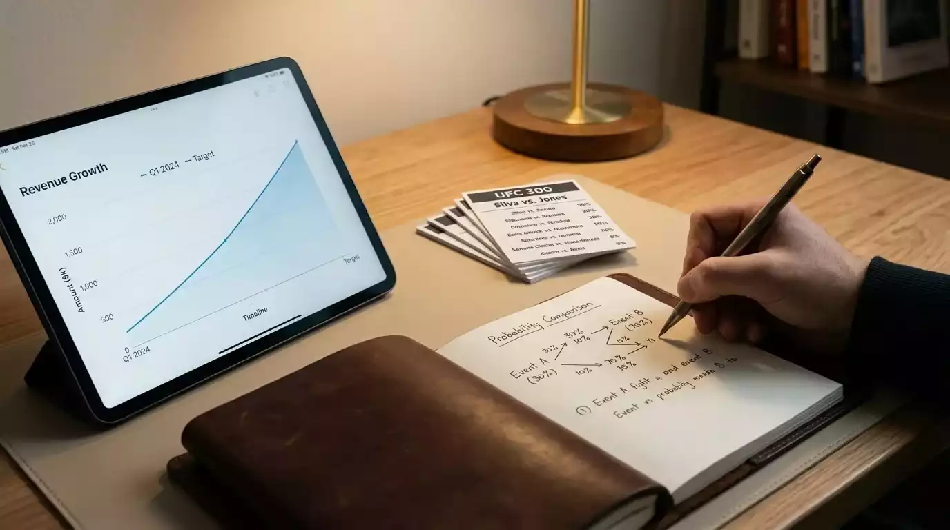 UFC bettor calculating expected value and implied probability for a fight wager
