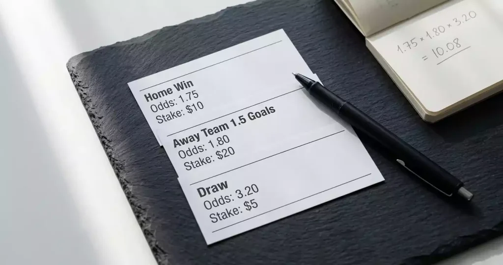 UFC parlay betting guide showing how accumulators work with combined odds calculation examples